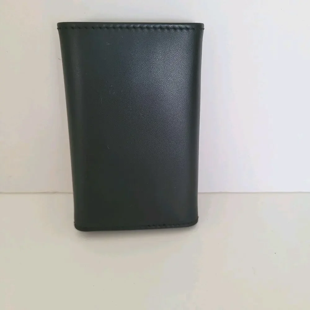 Hunting World Key Card Case Hooks Holder Wallet Logo Black Trifold Desig Italian